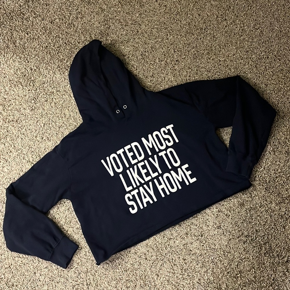 Southern Spirit navy cropped hoodie size medium